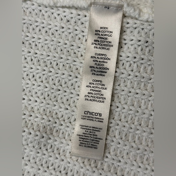 Elegant Cream fringe Sweater size - Picture 7 of 8